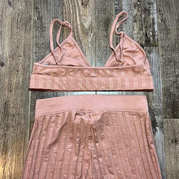 Jonathan Simkhai Standard SET Rikki Ribbed Bralette and Wide Leg Pants Small - Picture 9 of 9